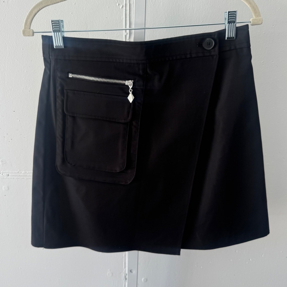 NWT Urban Revivo Black Cargo Wrap Mini Skirt Sz 6 Contemporary